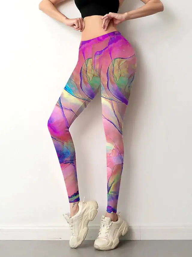 Positioning Flower Sports Yoga Pants