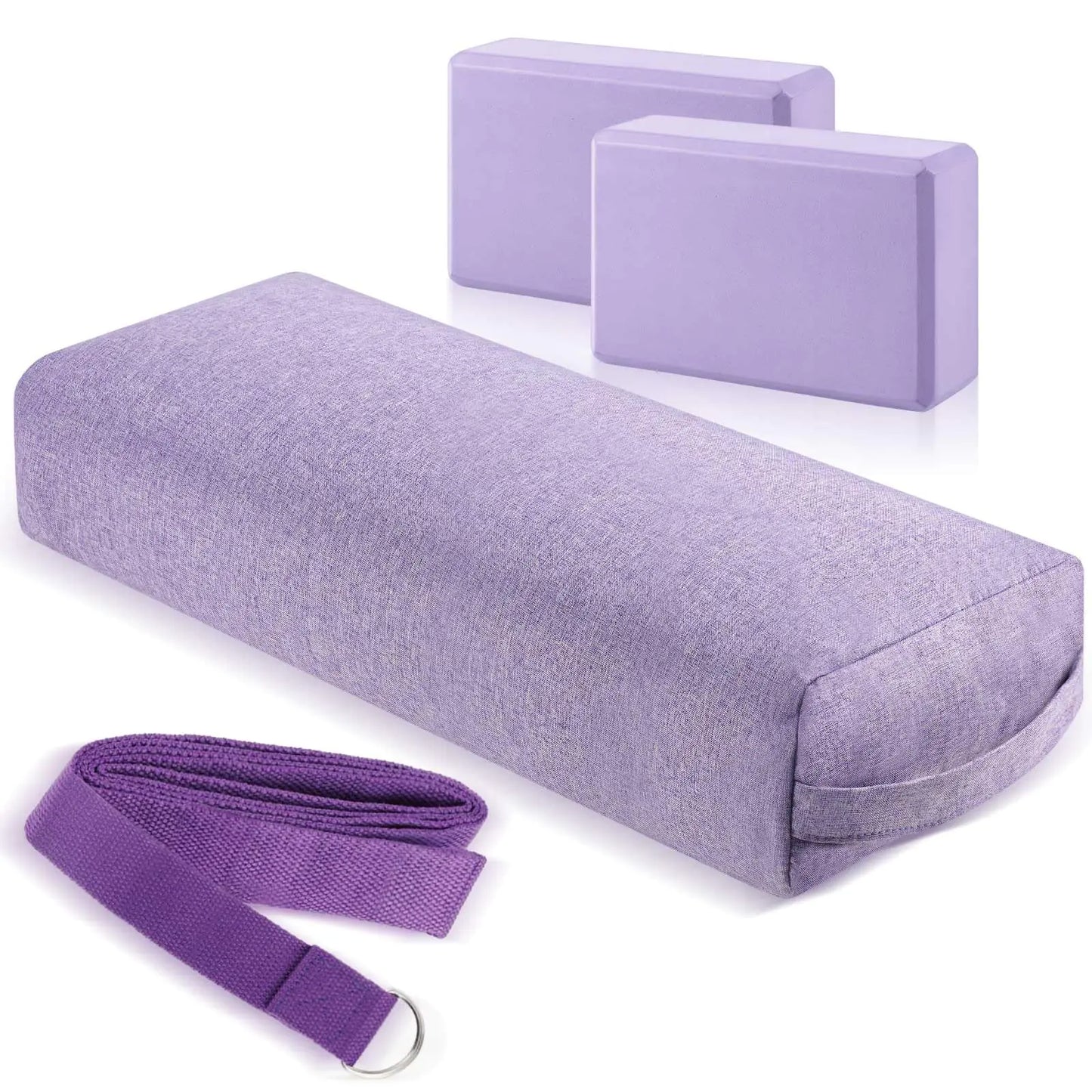 Yoga Bolster Pillows and Yoga Blocks