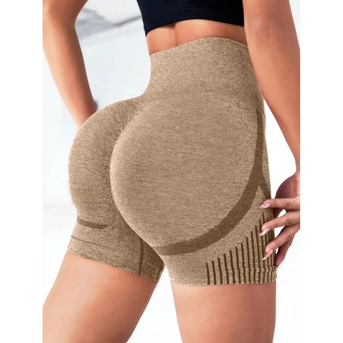 Seamless High-Waist Yoga Shorts