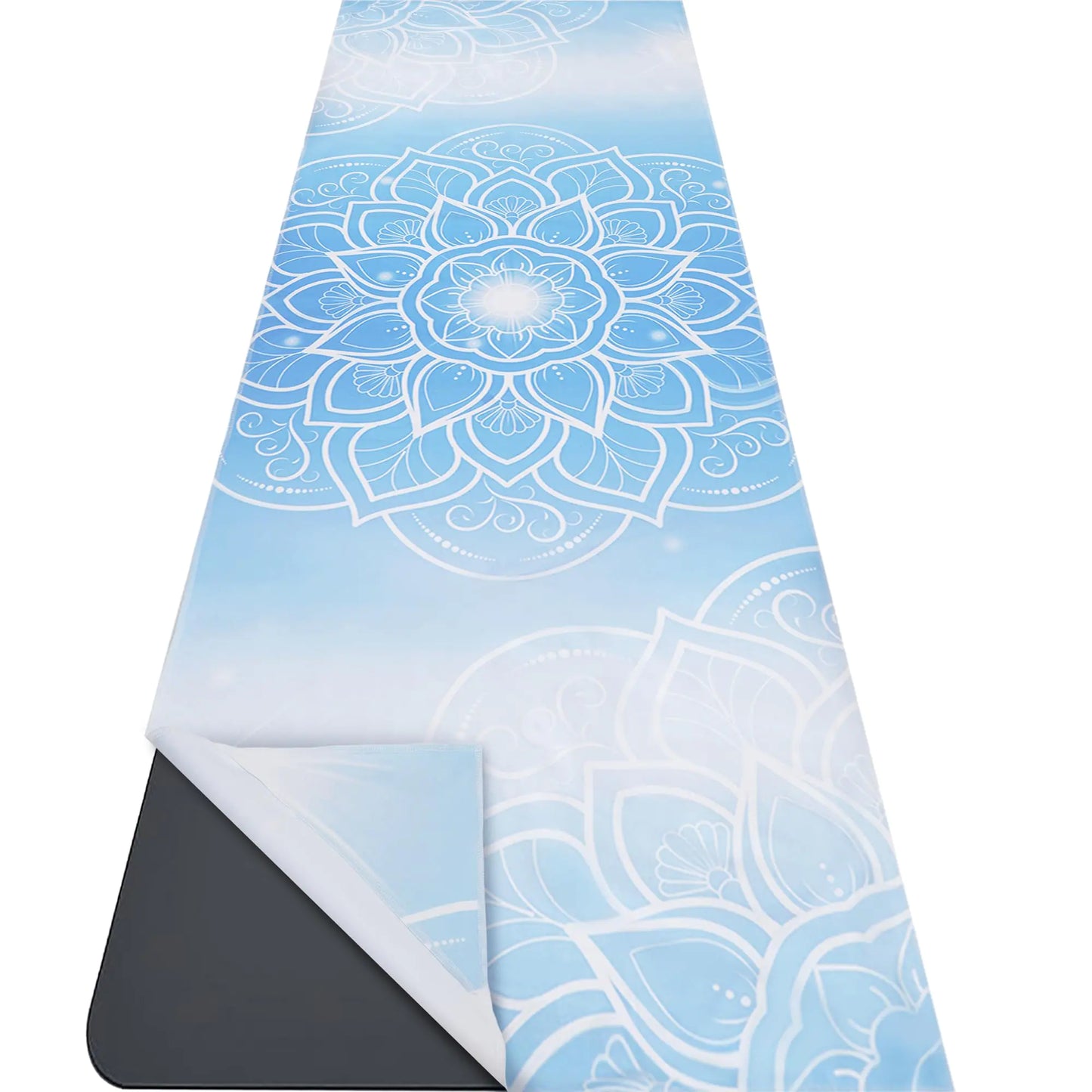 Hot Yoga Mat Towel with Corner Pockets - Microfiber