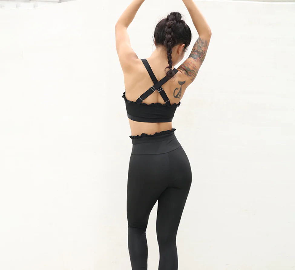 Lace Edge Yoga Set for Hot Yoga