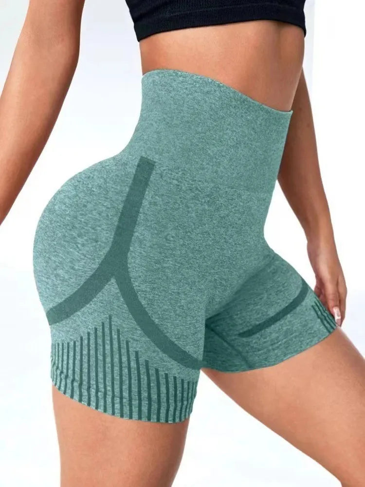 Seamless High-Waist Yoga Shorts