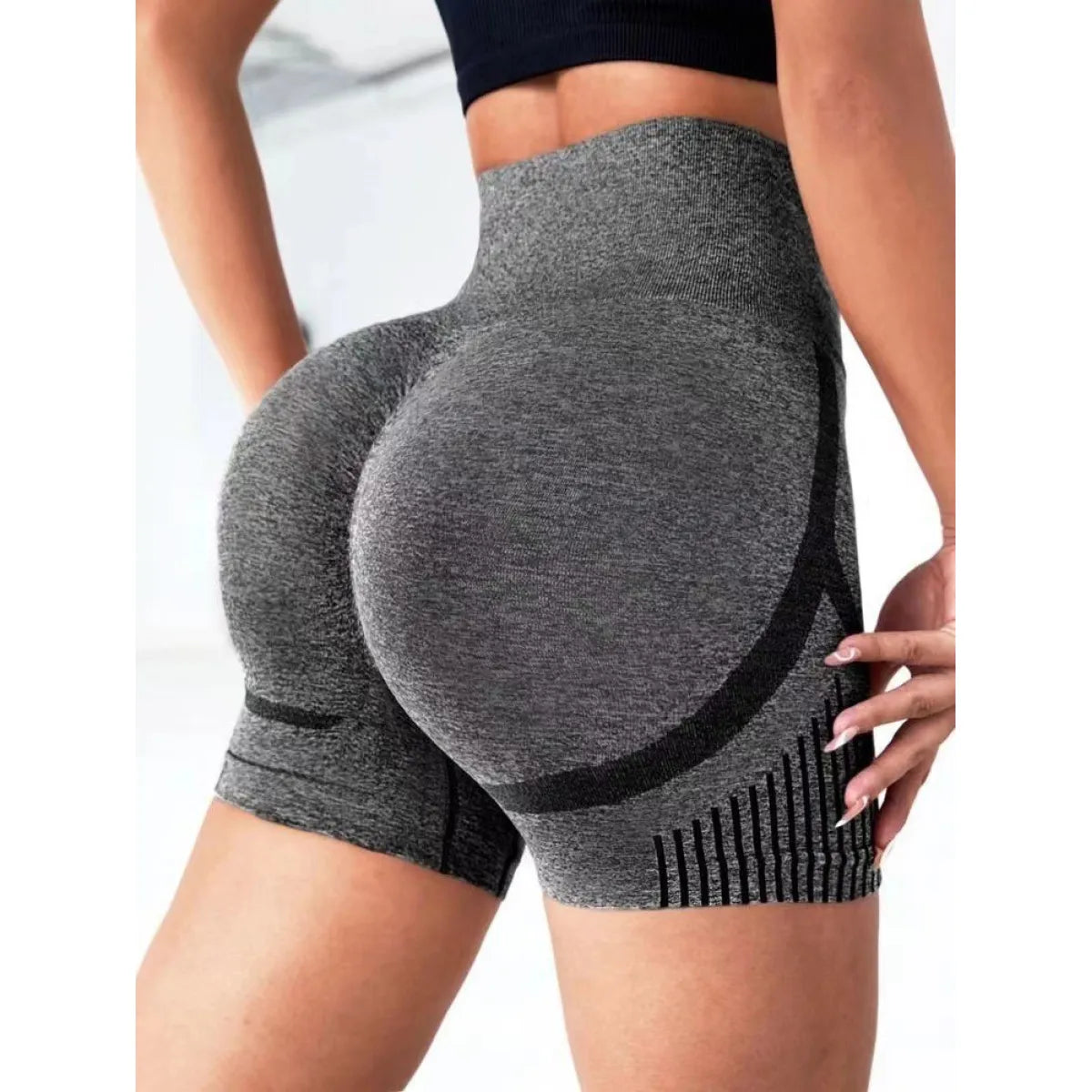 Seamless High-Waist Yoga Shorts