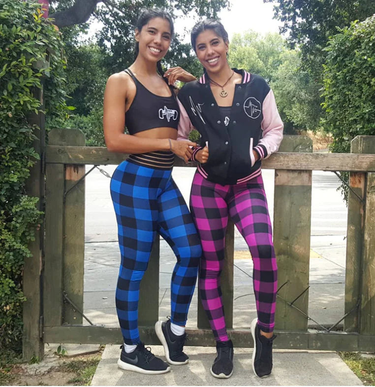 Leggings, Yoga Pants, Plaid Leggings