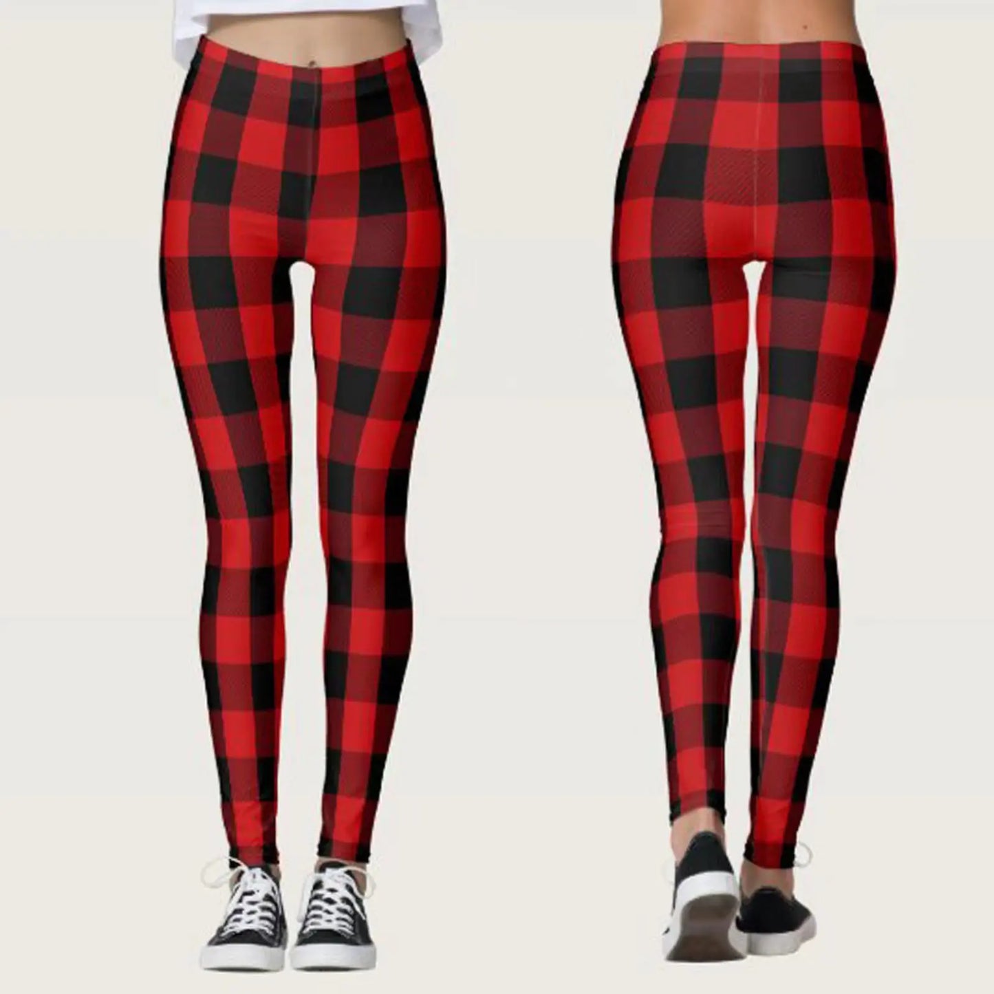 Leggings, Yoga Pants, Plaid Leggings