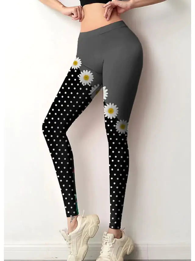 Positioning Flower Sports Yoga Pants