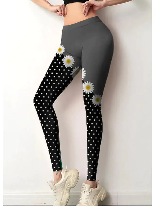 Positioning Flower Sports Yoga Pants